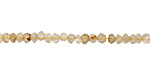 Rutilated Quartz Faceted Rondelle 3-3.5mm