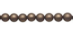 Chocolate (matte) Shell Pearl Round 6mm