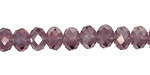 Vintage Lavender AB Crystal Faceted Rondelle 8mm
