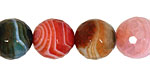 Bold Rainbow Fire Agate Faceted Round 14mm