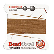 Beige Griffin Silk Beading Cord Size 6, 2 meters