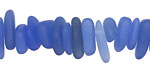Opaque Sky Blue Recycled Glass Pebble 2-4x7-12mm