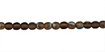 Czech Glass Matte Smoky Topaz/ Vitral AB Round 4mm