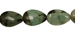 Emerald (rough) Flat Teardrop 18x12mm