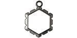 Artistic Wire Hematite Hexagon Wrapper 18x24mm