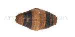 African Paper (tan, jade, tan) Rice 29-30x14-15mm