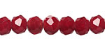 Oxblood Crystal Faceted Rondelle 10mm