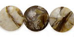 Brioche Agate Puff Coin 18mm