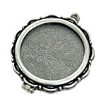 Nunn Design Antique Silver (plated) Large Scallop Locket 40mm