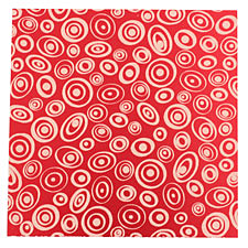 Lillypilly Red Groovy Circles Anodized Aluminum Sheet 3"x3", 24 gauge