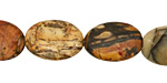 Red Creek Jasper Flat Oval 14x10mm