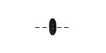 Tagua Nut Black Large Hole Rondelle 3x8mm