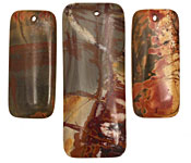 Red Creek Jasper Rectangle Pendant Set 20x50mm, 15x35mm