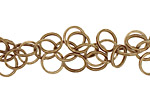 Antique Brass (plated) Dancing Rings Chain