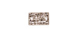 TierraCast Rhodium (plated) Hammered Rectangle Link 13x8mm