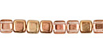 Czech Glass Apollo (Gold) 2-Hole Tile 6mm