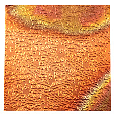 Lillypilly Flamed Flower Garden Patina Copper Sheet 3"x3", 36 gauge