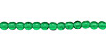 Czech Glass Green Emerald Round 4mm