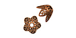 Stampt Antique Copper (plated) Tulip Bead Cap 11x8mm