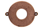 Nunn Design Antique Copper (plated) Flat Grande Circle Tag Toggle Link 38x30mm
