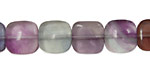 Rainbow Fluorite Puff Square 12mm