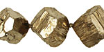 Chalcopyrite Diagonal Drilled Faceted Nugget 16-21x14-20mm