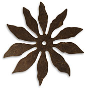 Vintaj Natural Brass 10 Petal Cutout Flower 56mm