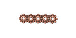 TierraCast Antique Copper (plated) 5-Hole 6mm Heishi Bar 6x25mm