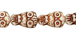 Czech Glass Bronzed Ivory Owl 18x11mm