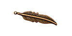 Stampt Antique Copper (plated) Feather 8x35mm