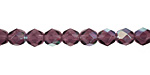 Czech Fire Polished Glass Amethyst AB Round 6mm
