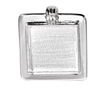 Silver (plated) Lipped Square Bezel 25mm