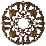 Vintaj Natural Brass Ornate Wreath Filigree 48mm