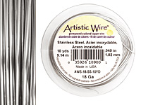 Artistic Wire Stainless Steel 18 gauge, 10 yards