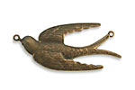 Vintaj Natural Brass Soaring Sparrow Pendant 41x18mm
