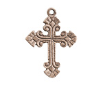 Nunn Design Antique Silver (plated) Large Ornate Cross Charm 26x35mm