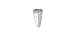 TierraCast Rhodium (plated) Small Hammertone Pinch Bail 6x12mm