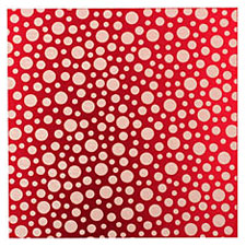 Lillypilly Red Scattered Dots Anodized Aluminum Sheet 3"x3", 22 gauge