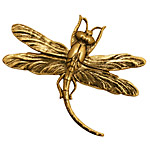 Stampt Antique Gold (plated) Soaring Dragonfly 46x35mm
