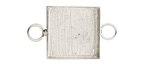 Silver (plated) Square Bezel Link 19mm