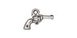 TierraCast Antique Silver (plated) Six Shooter Charm 19x13mm
