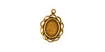 Stampt Antique Brass Open Weave Oval Setting 6x8mm