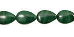 Malachite Flat Teardrop 15x10mm
