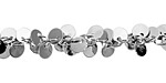 Silver (plated) Dancing Coin Chain
