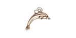 TierraCast Antique Silver (plated) Dolphin Charm 14x15mm