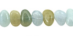 Aquamarine (multi) Flat Polished Pebble 6-8x11-13mm
