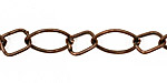 Handmade Antique Copper (plated) Small Diamond & Oval Chain