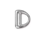 TierraCast Rhodium (plated) Slotted D Ring 17x20mm
