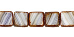 Czech Glass Moody Blues Square 10mm