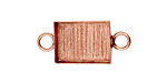 Copper Rectangle Bezel Link 21x16mm